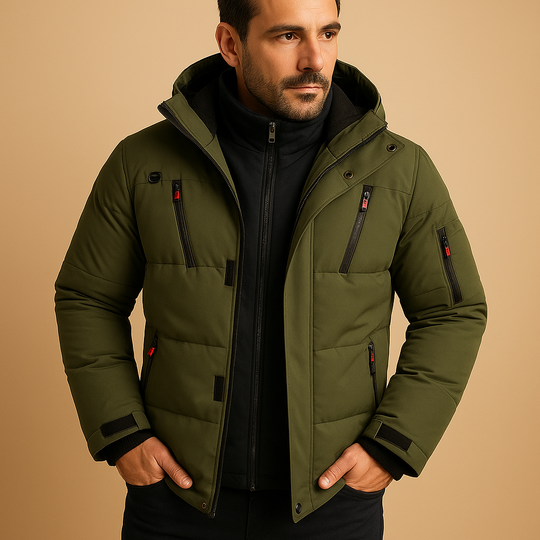 Men’s Waterproof Insulated Winter Jacket – Warm & Practical