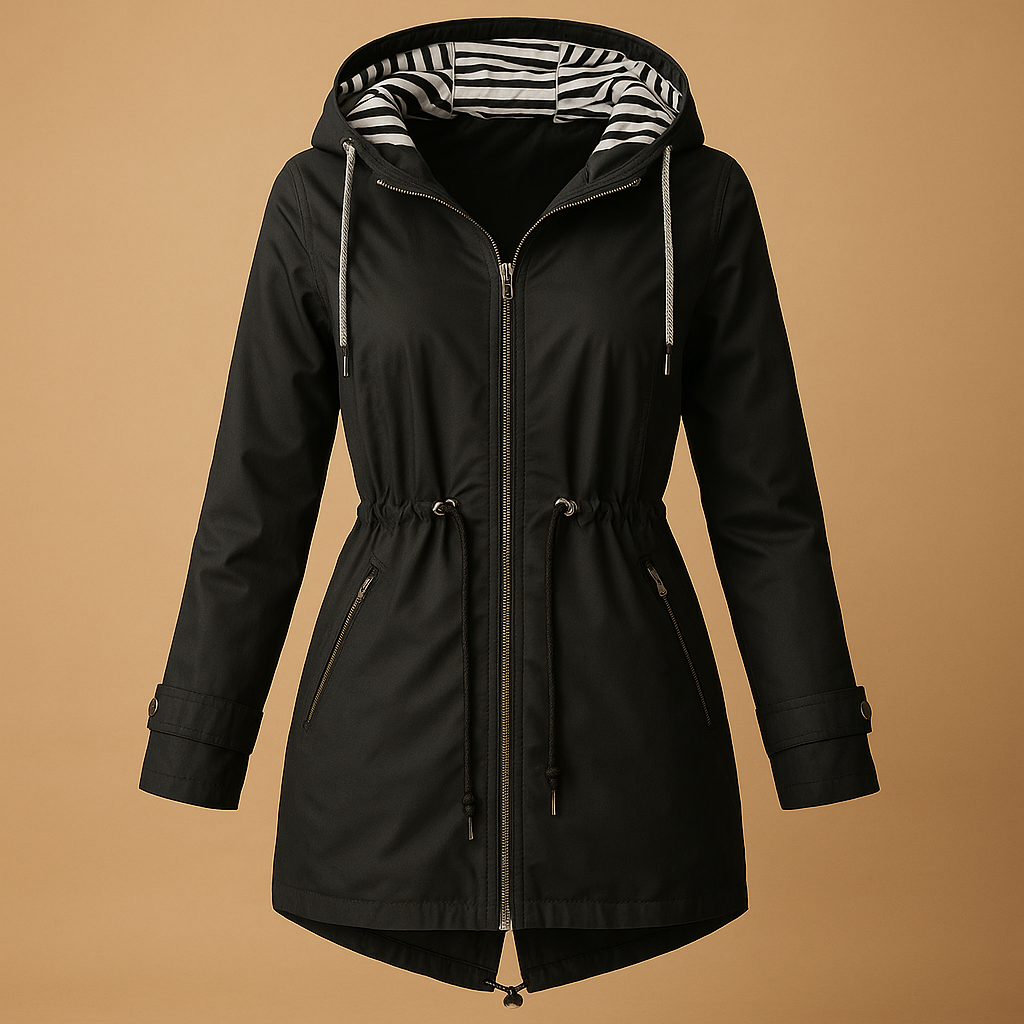 Women’s Waterproof Rain Parka – Adjustable Fit for Everyday Wear
