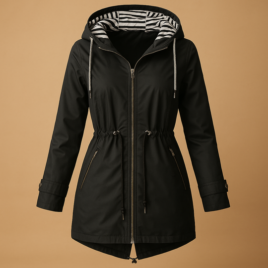 Women’s Waterproof Rain Parka – Adjustable Fit for Everyday Wear