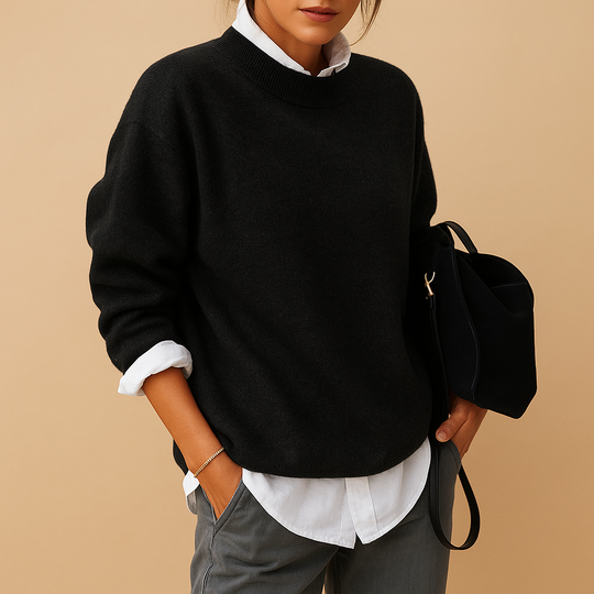 Women’s Wool-Blend Sweater – Elegant Fit for Everyday and Workwear