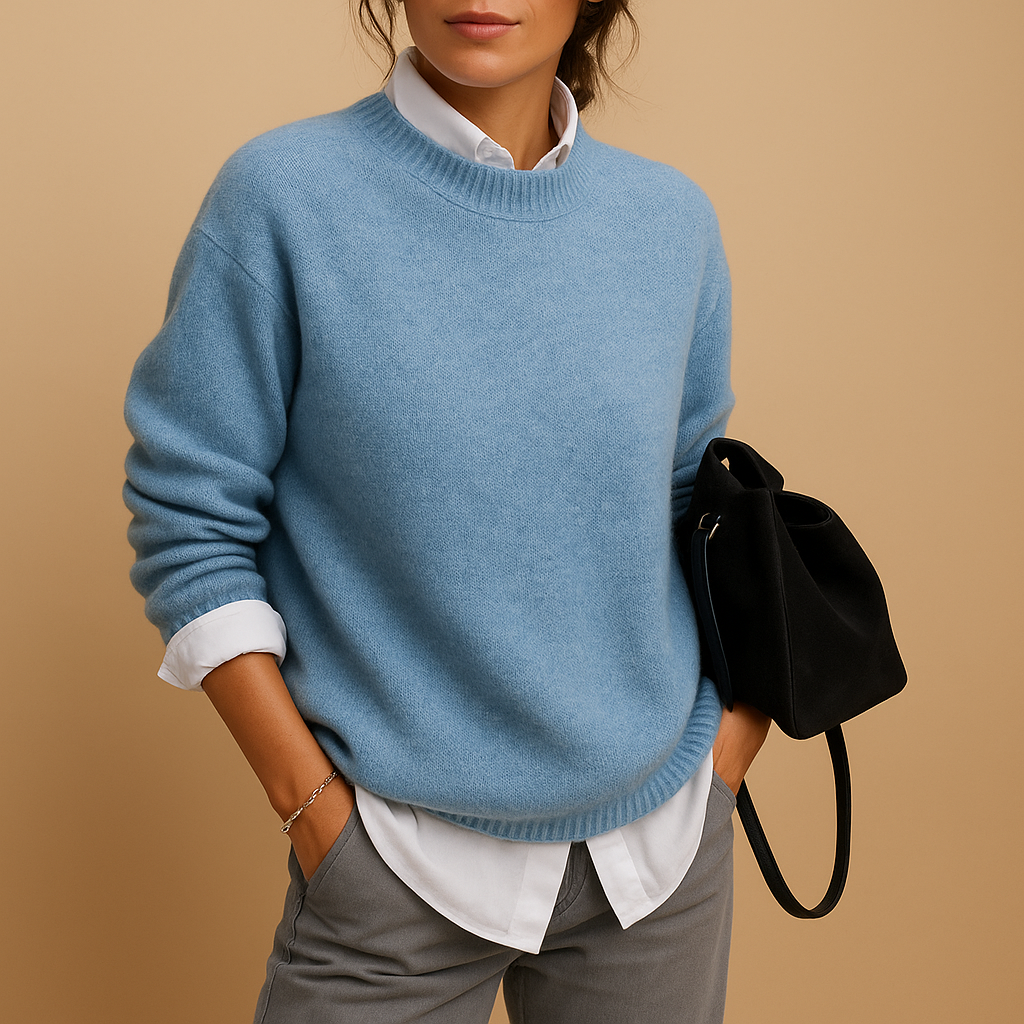 Women’s Wool-Blend Sweater – Elegant Fit for Everyday and Workwear